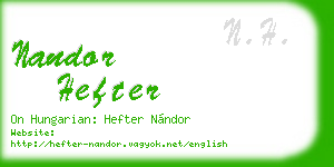 nandor hefter business card